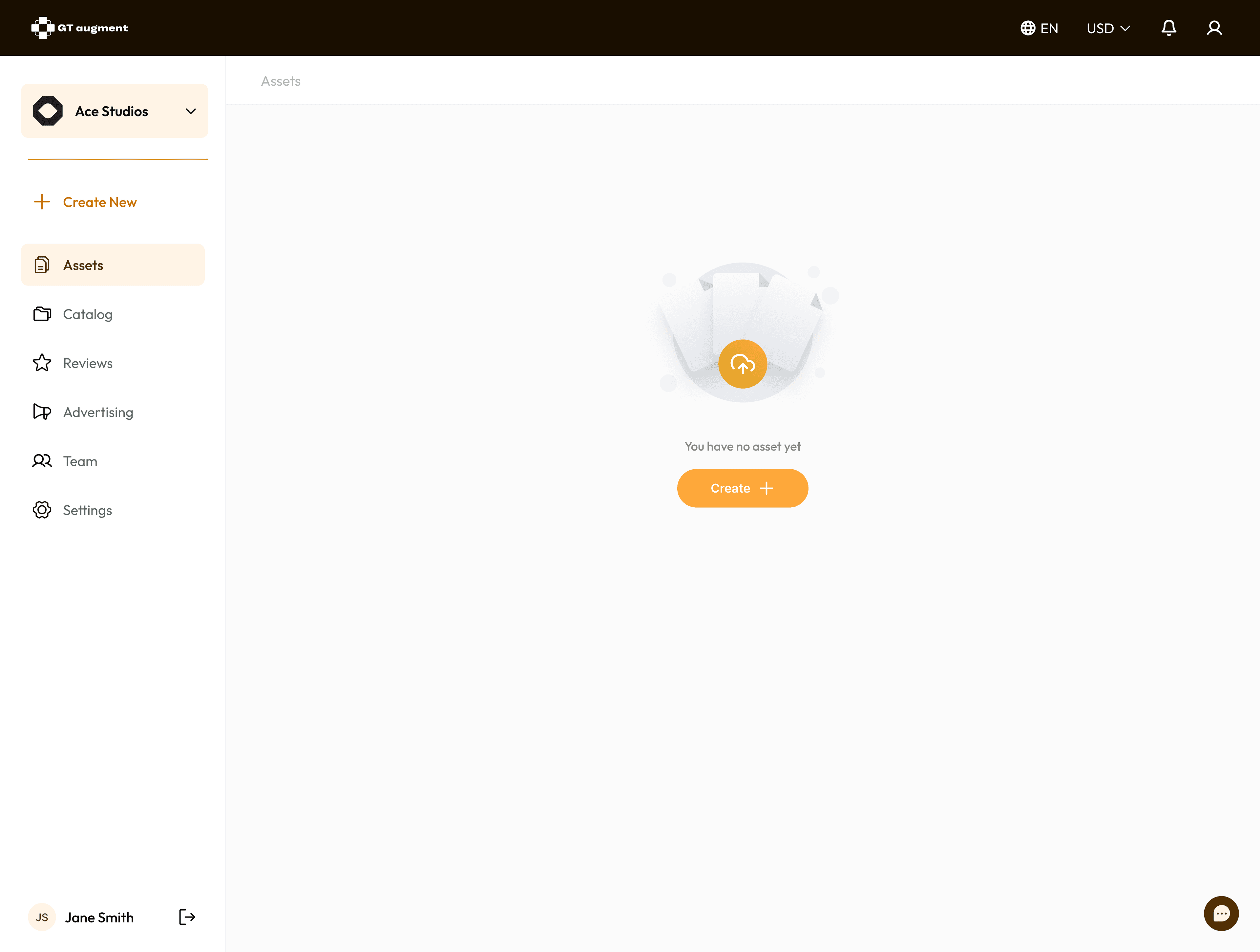 GTaugment AR business dashboard