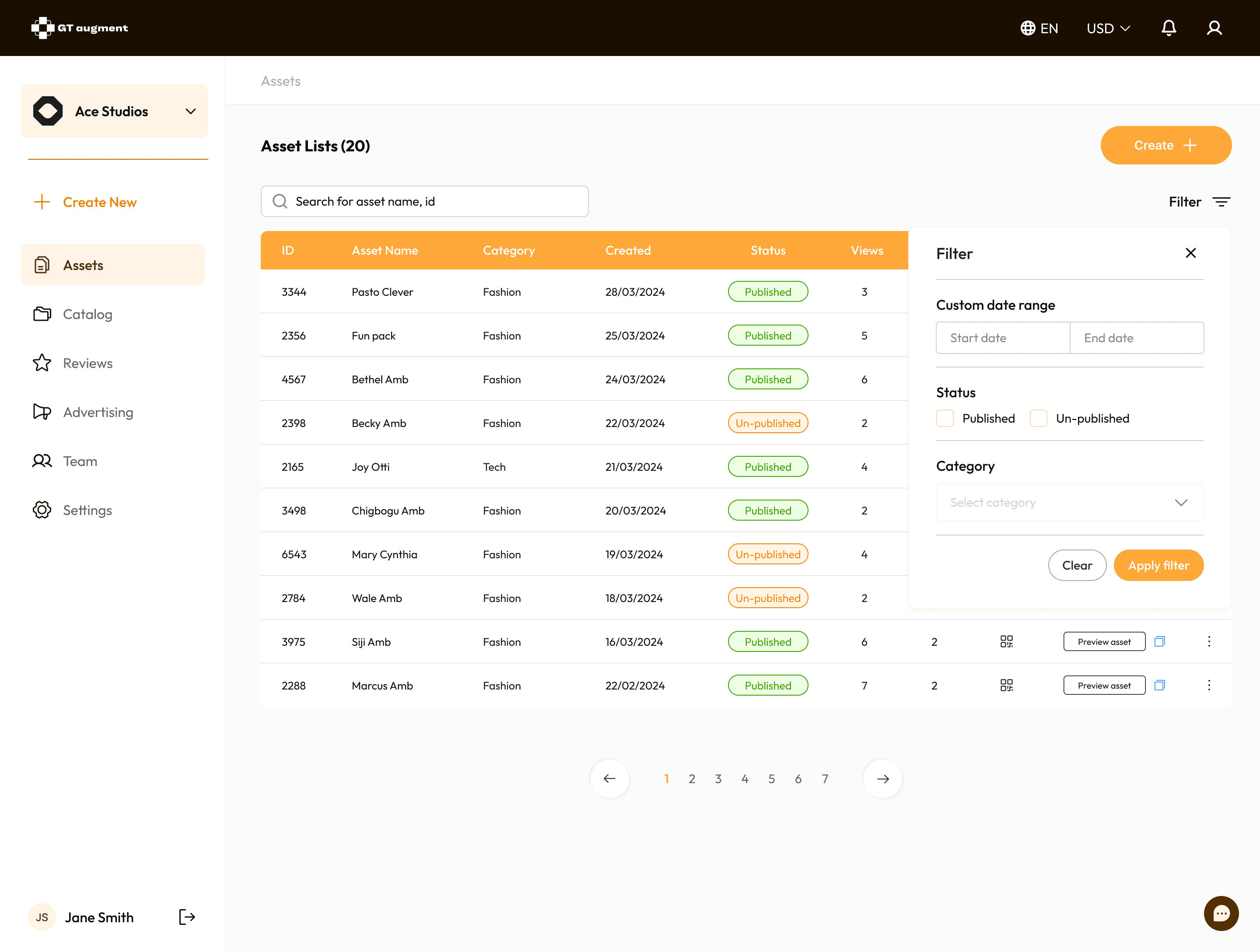 GTaugment AR QR-code share flow